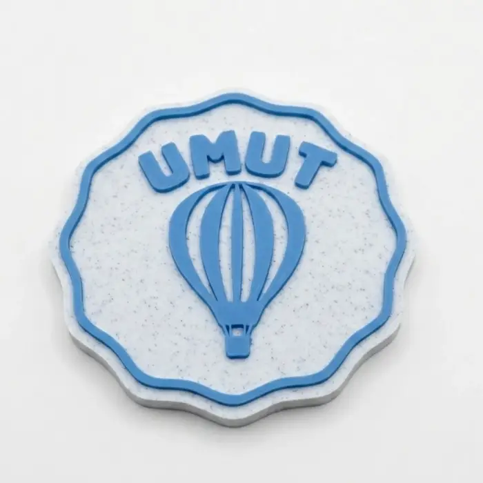 20li Mavi Uçan Balon Temalı İsme Özel Mermer Zemin Magnet Bebek Hediyeliği - Hastane Odası ve Mevlüt Hatırası
