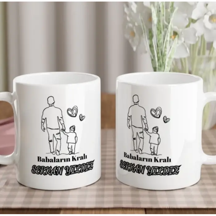 Babalara Özel İsimli Kupa Bardak