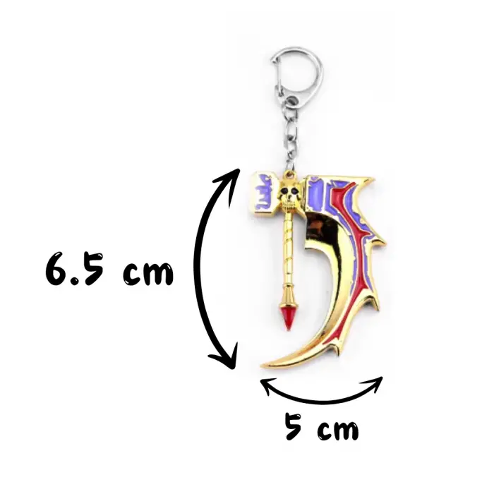 Dota 2 Golden Basher Metal Anahtarlık - 6.5cm Anti-Mage Silahı