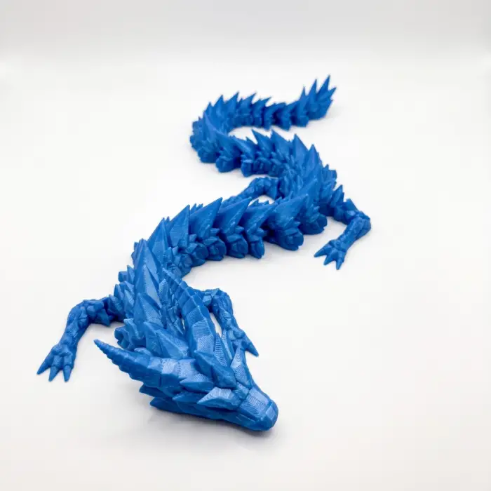 Hareketli 3D Baskı Kristal Ejderha Figürü - 42 CM Koleksiyonluk