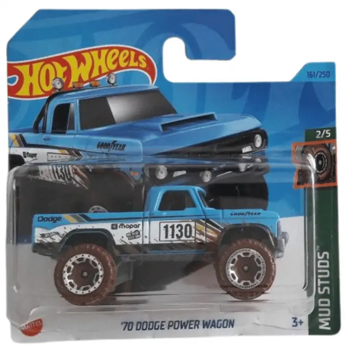 Hot Wheels 70 Dodge Power Wagon - Mud Studs 1/64 Diecast Model Araba