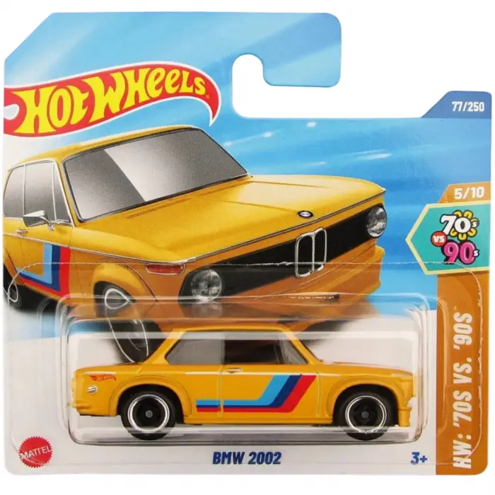 Hot Wheels BMW 2002 - HW: 70s vs. 90s Sarı 1/64 Diecast Model Araba