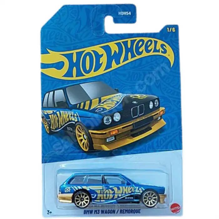 Hot Wheels BMW M3 Wagon - 58. Yıl Dönümü Serisi (Blue & Gold) Mix 2 Metalflake Mavi-Altın 1/64 Diecast Model Araba