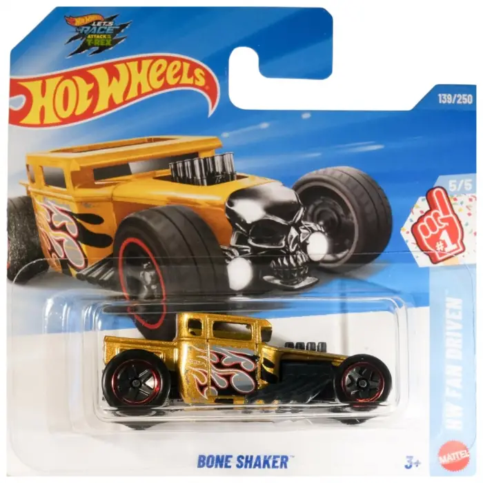 Hot Wheels Bone Shaker - HW Fan Driven Altın 1/64 Diecast Model Araba