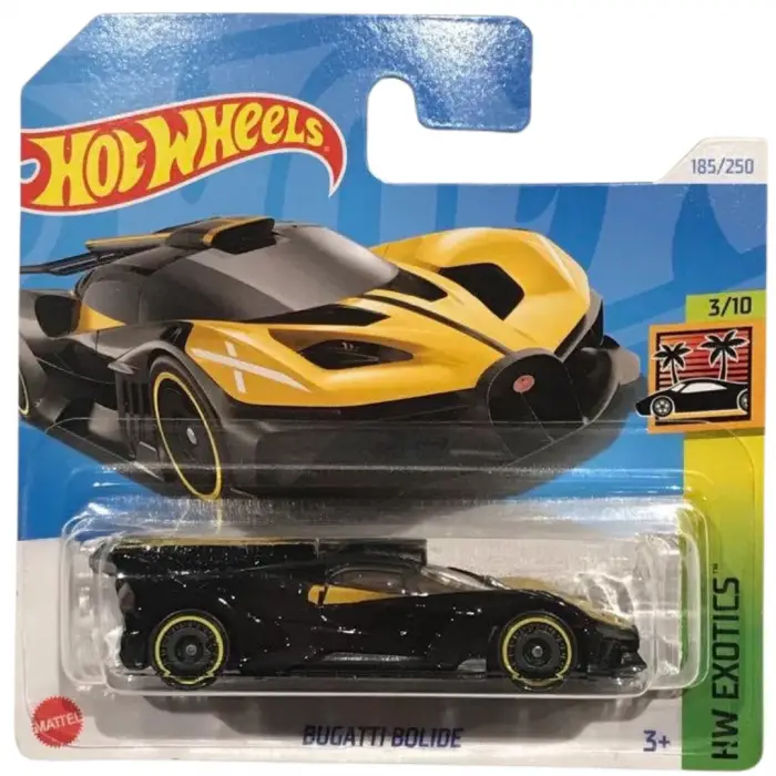 Hot Wheels Bugatti Bolide - HW Exotics Siyah-Sarı 1/64 Diecast Model Araba