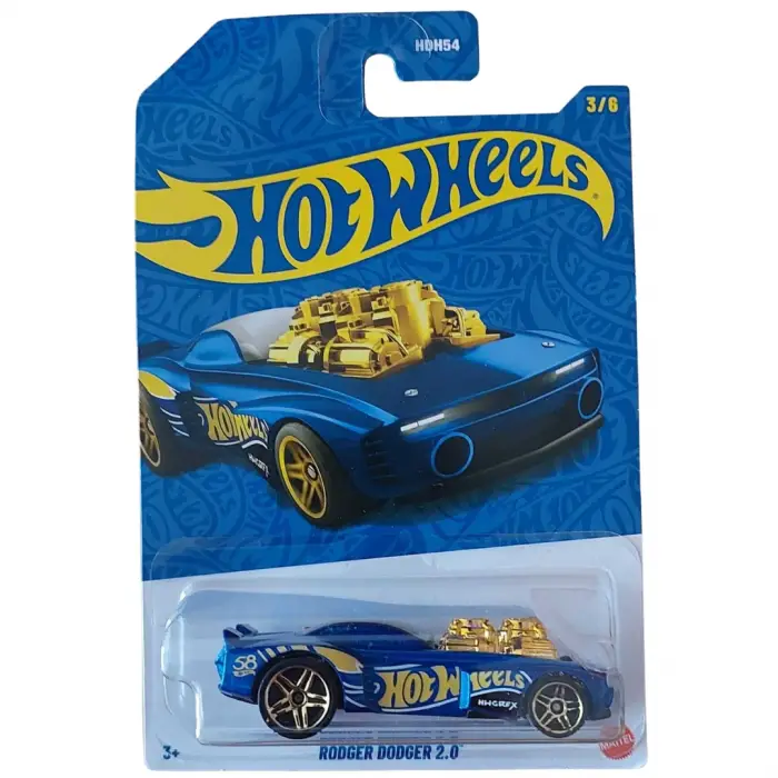 Hot Wheels Rodger Dodger 2.0 - 58. Yıl Dönümü Serisi (Blue & Gold) Mix 2 Metalflake Mavi-Altın 1/64 Diecast Model Araba