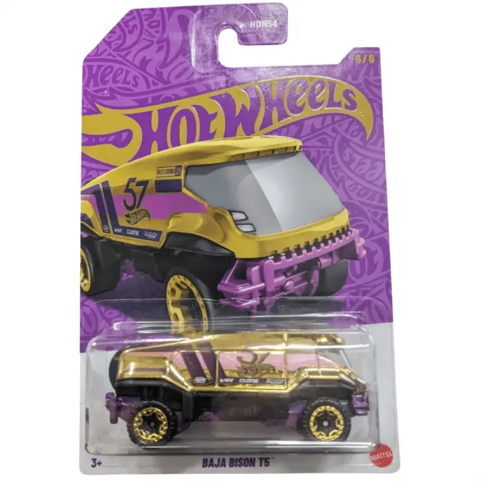 Hot Wheels Silver Series Baja Bison T5 - 57. Yıl (HDH54) Mor-Altın 1/64 Diecast Model Araba