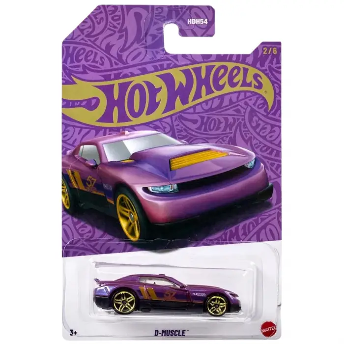 Hot Wheels Silver Series D-Muscle - 57. Yıl (HDH54) Mor-Altın 1/64 Diecast Model Araba