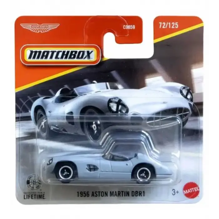 Matchbox 1956 Aston Martin DBR1 Gümüş 1/64 Diecast Model Araba