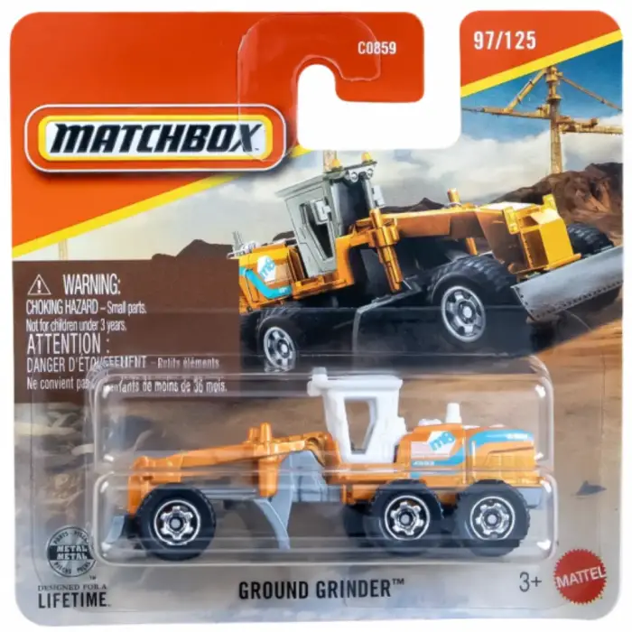 Matchbox Ground Grinder Turuncu 1/64 Diecast Model Araba