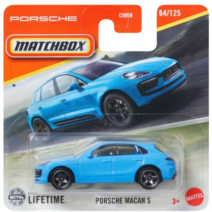 Matchbox Porsche Macan S Açık Mavi 1/64 Diecast Model Araba