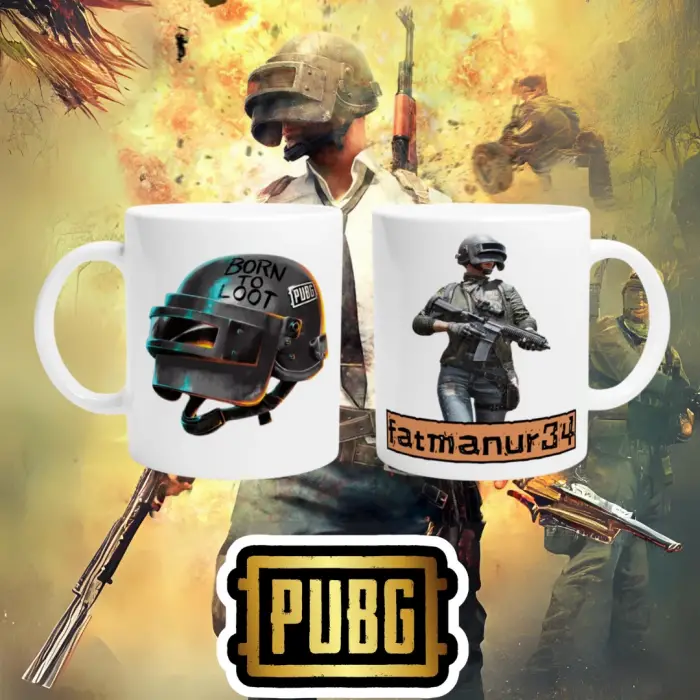 PUBG Nicknamee Özel Çift Taraf Baskı Kupa Bardak Model-14
