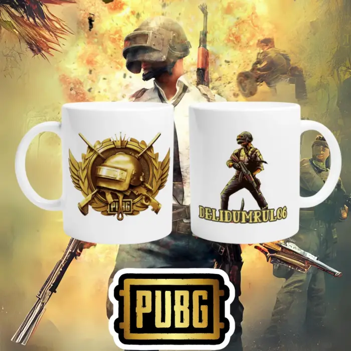 PUBG Nicknamee Özel Çift Taraf Baskı Kupa Bardak Model-2