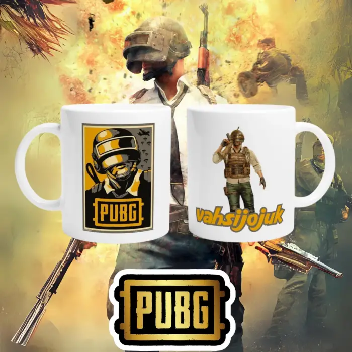 PUBG Nicknamee Özel Çift Taraf Baskı Kupa Bardak Model-4