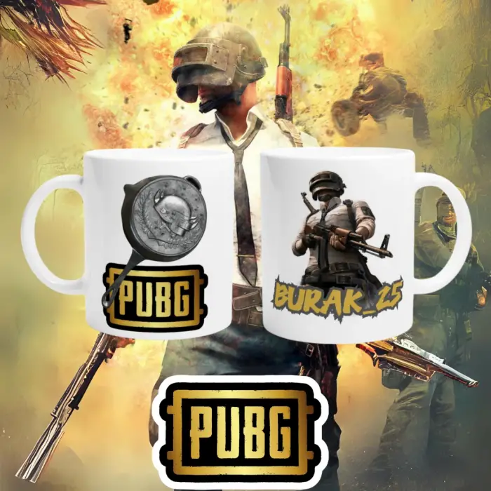 PUBG Nicknamee Özel Çift Taraf Baskı Kupa Bardak Model-8