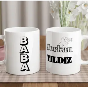 Babalara Özel İsimli Kupa Bardak