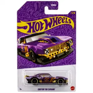 Hot Wheels Silver Series Custom 68 Camaro - 57. Yıl (HDH54) Mor-Altın 1/64 Diecast Model Araba