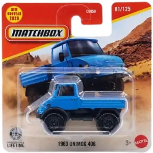 Matchbox 1963 Unimog 406 Mavi 1/64 Diecast Model Araba