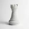 Beyaz Mermer Dokulu Kale Tasarımlı Dekoratif Vazo ve Saksı - Modern Spiral 3D Tasarım (18x11 cm)