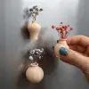 İsme Özel Kuru Çiçekli Mini Vazo Magnet Hediyelik