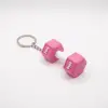 Pinkbell 3’lü Set 3D Baskı Dumbbell Anahtarlık – Mavi, Pembe, Siyah – 20kg Yazılı Mini Ağırlıklar – Spor Severlere Özel Hediye Seti
