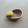 Gökkuşağı Renkli Deniz Kabuğu Tasarımlı Dekoratif Kase ve Takılık