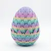 Atatug Pastel Gökkuşağı Orta Boy Sürpriz Ejderha Yumurtası ve Kanatlı Ejderha Seti - 24cm