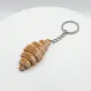 3D Baskı Hareketli Kruvasan Anahtarlık - Sevimli ve Eklemli Fidget Stres Oyuncağı