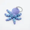 Hareketli Ahtapot Anahtarlık ve Fidget Oyuncak - 3D Baskı Çift Renkli