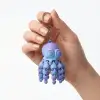 Hareketli Ahtapot Anahtarlık ve Fidget Oyuncak - 3D Baskı Çift Renkli