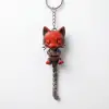 3D Baskı Hareketli Kedi Anahtarlık ve Stres Oyuncağı (Fidget) - Gökkuşağı Renkli