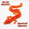 Mafsallı 3D Baskı Ejderha Figürü, Kristal Esnek Ejderha 42 CM