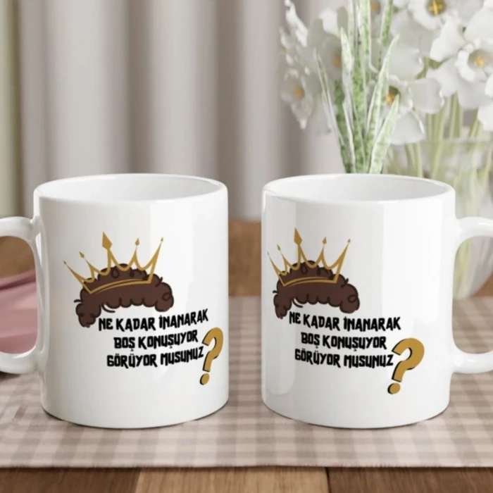 Ne Kadar İnanarak Boş Konuşuyor Replikli Kupa Bardak