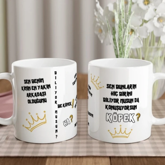 Kimin Can Kuşuyum? Bal Tanesiyim Replikli Tipografik Kupa Bardak