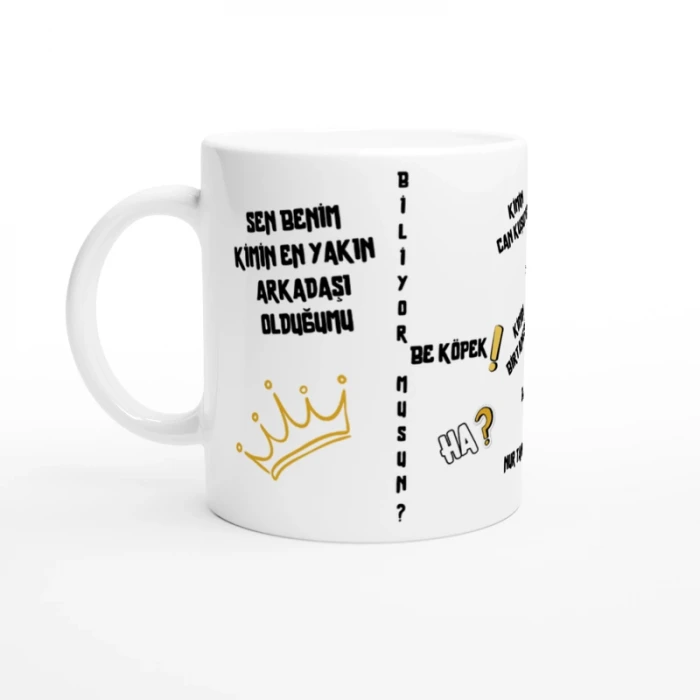 Kimin Can Kuşuyum? Bal Tanesiyim Replikli Tipografik Kupa Bardak