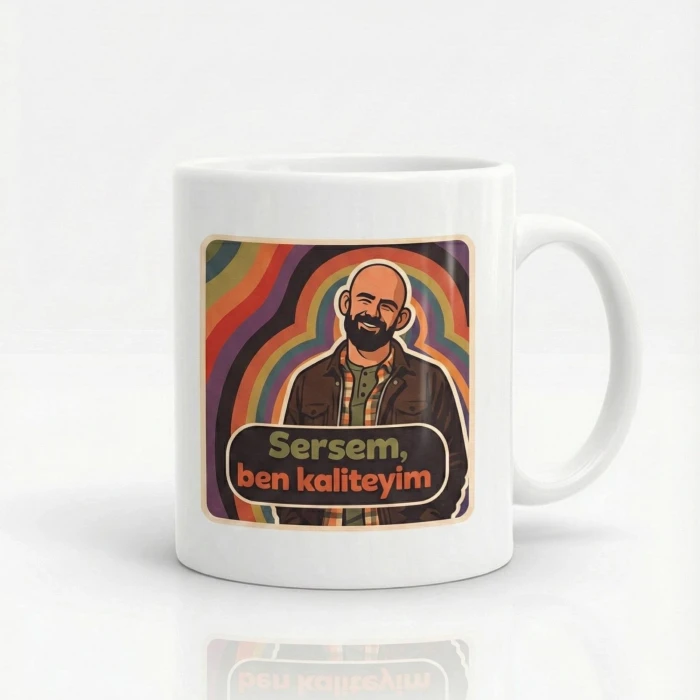 Sersem, Ben Kaliteyim Replikli Porselen Kupa - Özel Kutulu Hediyelik