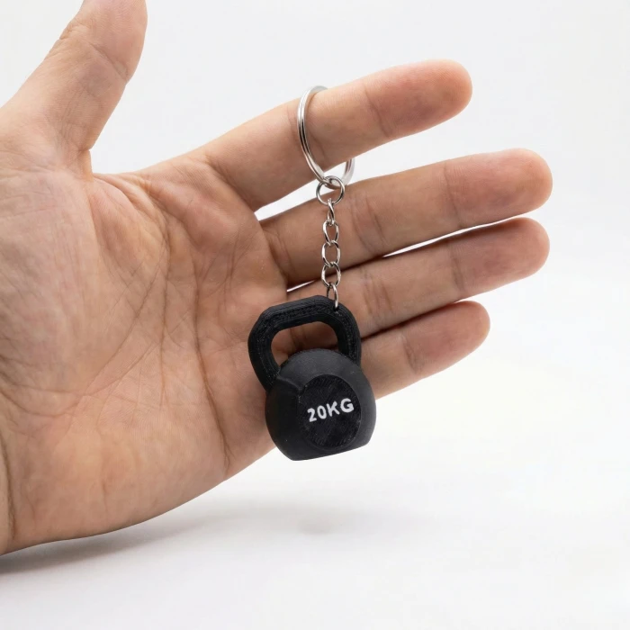 3D Baskı Minyatür Kettlebell Dambıl Anahtarlık - Spor Tutkunlarına Özel Fitness Hediyesi