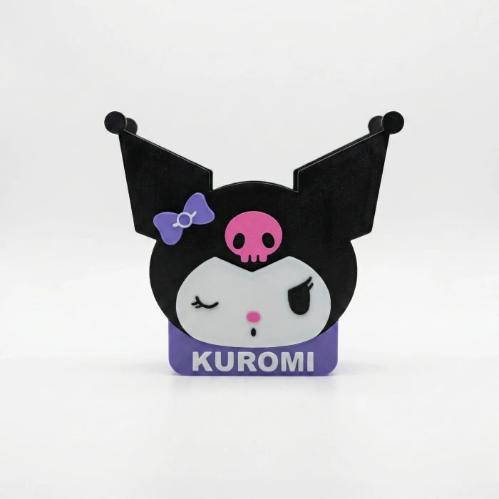 Kuromi Temalı 3D Baskı Kalemlik - Sevimli Masaüstü Düzenleyici ve Organizer