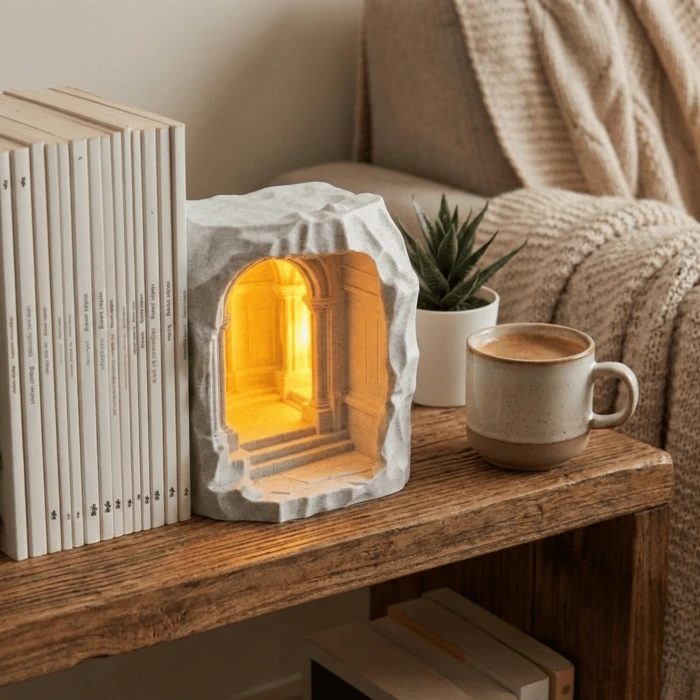 Büyülü Dünyalara Açılan Kapı: 3D Işıklı Booknook Dekoratif Kitaplık Düzenleyici