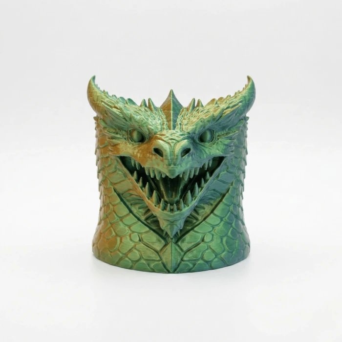 Renk Değiştiren Ejderha Figürlü 3D Dekoratif Kalemlik ve Masaüstü Düzenleyici