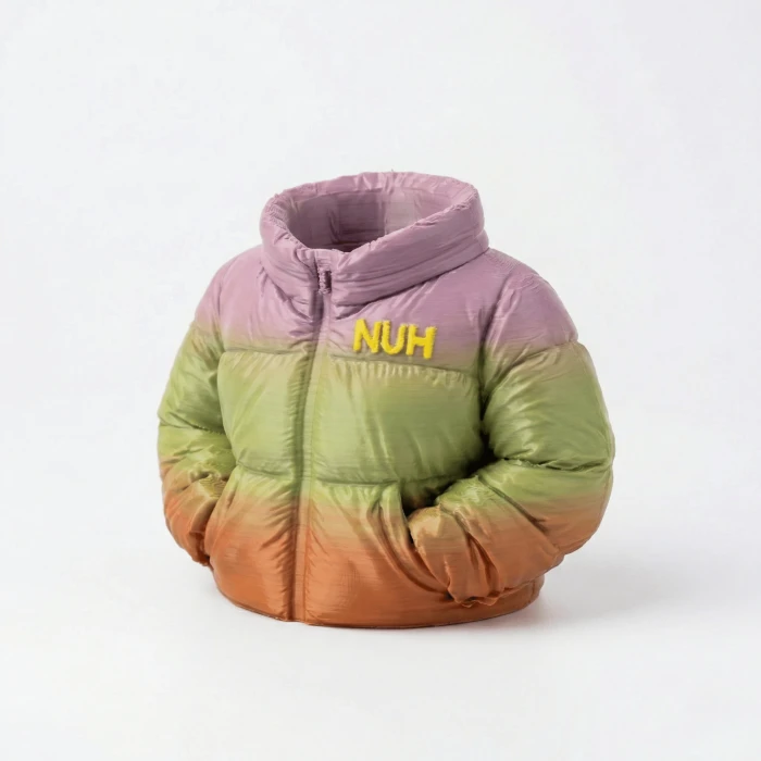 Kişiye Özel İsim Yazılı Şişme Mont Tasarımlı Dekoratif Kalemlik - Sıra Dışı Ofis Hediyesi