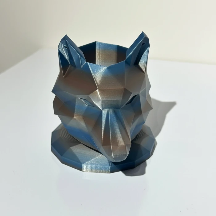 Geometrik Kurt Tasarımlı Dekoratif Masaüstü Kalemlik - Özel Tasarım Hediye