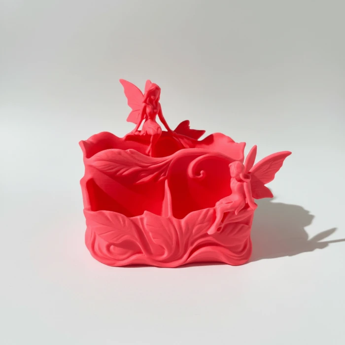 Masalsı Bahçe Orman Perileri Dekoratif Masaüstü Organizer & Kalemlik - Pembe