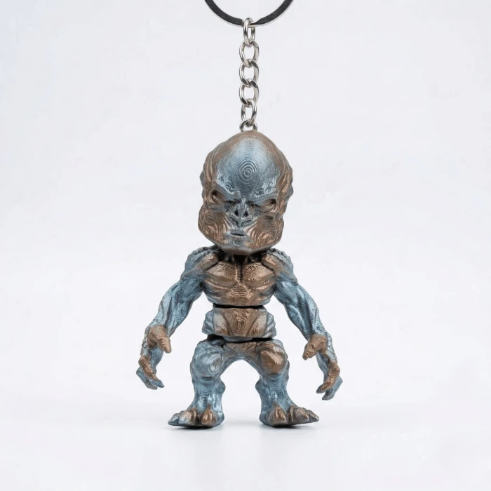 Özel Tasarım 3D Baskı Detaylı Uzaylı Figürlü Anahtarlık