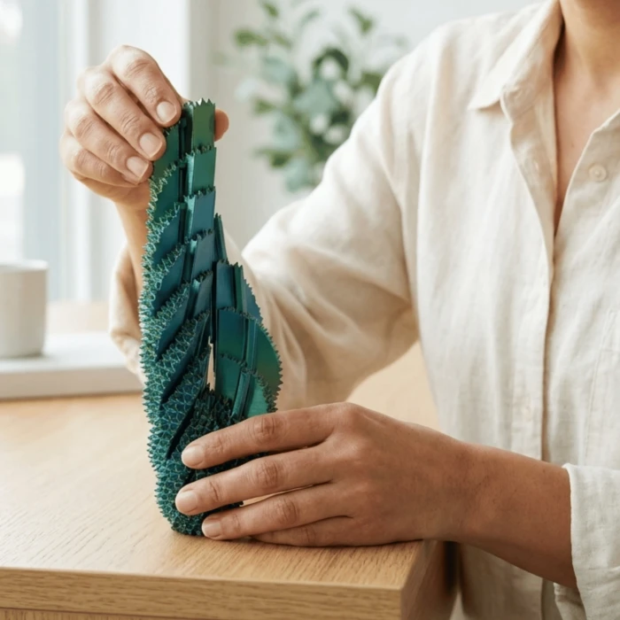 Dikenli Duyusal Sarmal Fidget Küre - 3D Tasarım Dönüşebilen Stres ve Odaklanma Oyuncağı