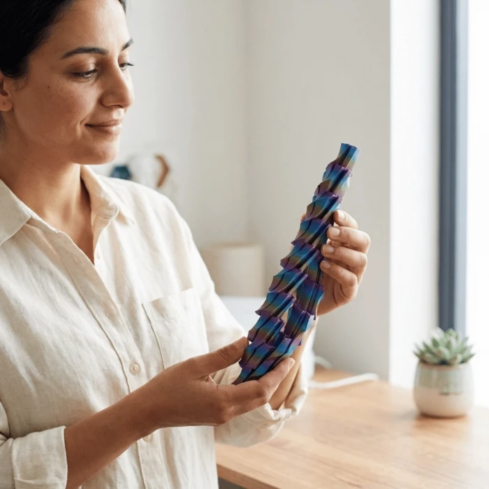 3D Bukalemun Renkli Spiral Fidget - Katlanabilir Sihirli Stres Oyuncağı