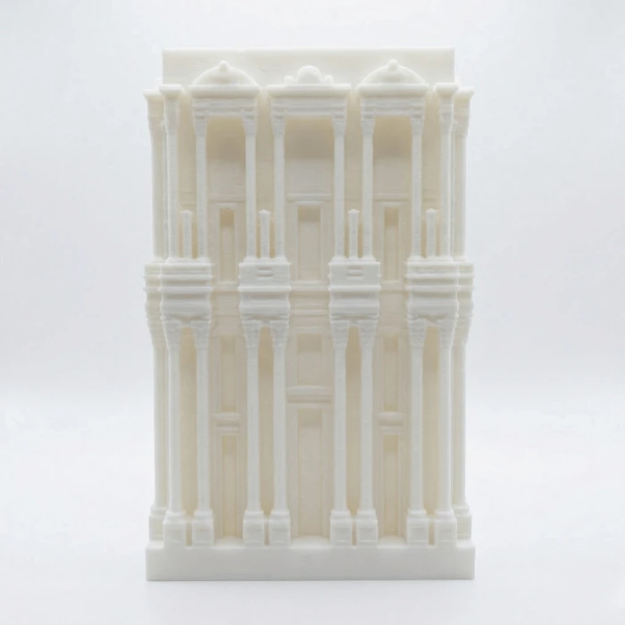 Antik Mimari Efes Tasarımlı Dekoratif Masaüstü Kalemlik - Beyaz