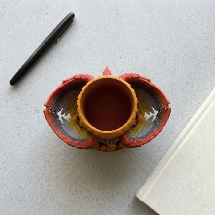 Mitolojik Anka Kuşu Tasarımlı 3 Boyutlu Masaüstü Kalemlik ve Organizer