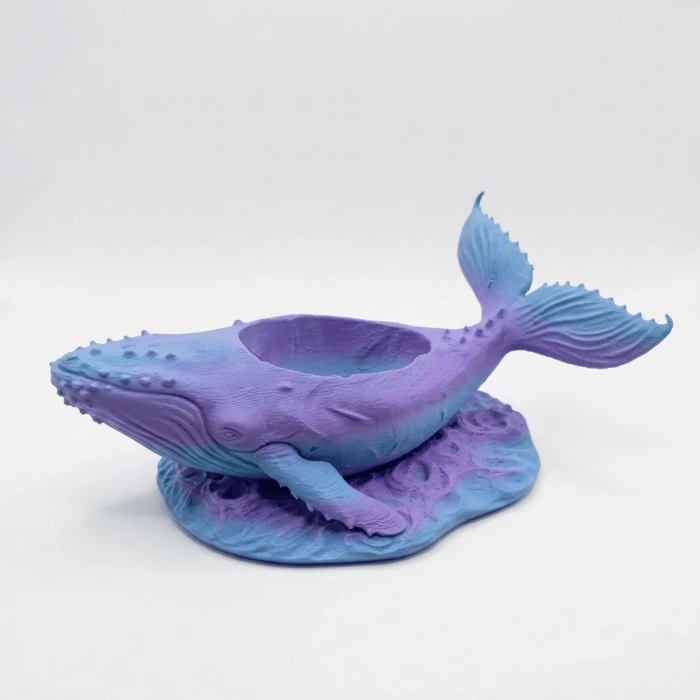 Gökkuşağı Kambur Balina Tasarımlı Dekoratif Takı ve Ofis Organizeri