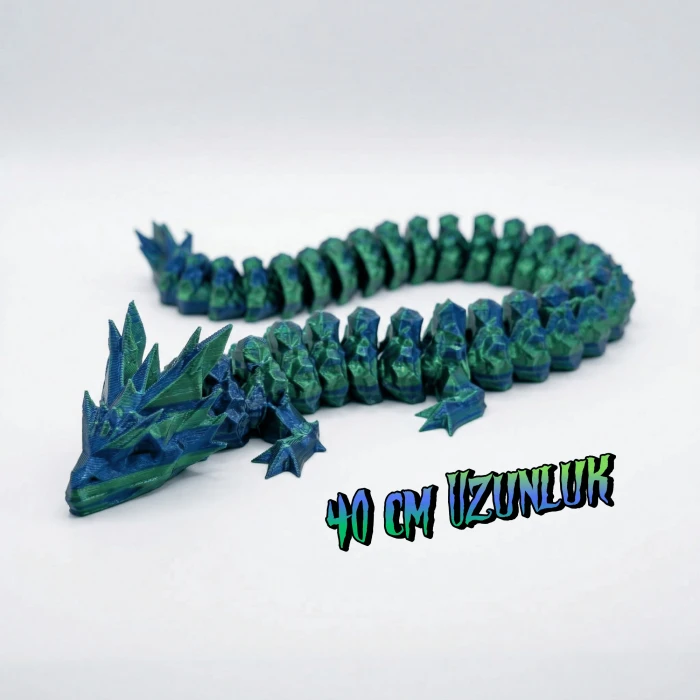 Atatug Premium Sihirli Mavi Yeşil Sürpriz Ejderha Yumurtası Seti - 40cm